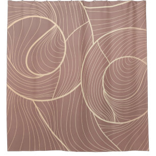 Golden lines pattern background. Luxury gold Line  Shower Curtain