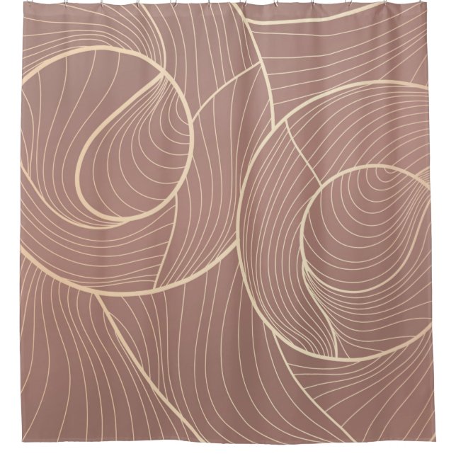 Golden lines pattern background. Luxury gold Line  Shower Curtain (Front)
