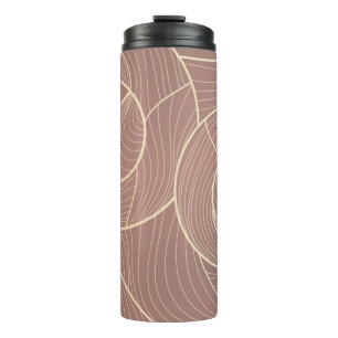 Golden lines pattern background. Luxury gold Line  Thermal Tumbler