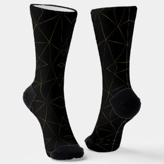Golden lines with black background  socks