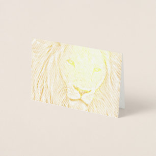 Golden Lion Happy Birthday Foil Card