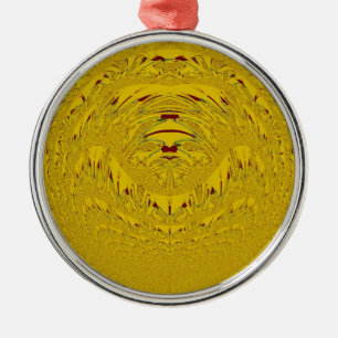 Golden Lion Head Art Print Metal Tree Decoration