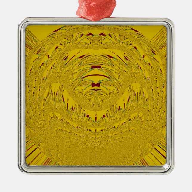 Golden Lion head Metal Tree Decoration (Front)