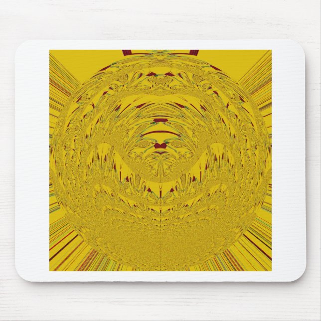 Golden Lion head pattern design Mouse Mat (Front)