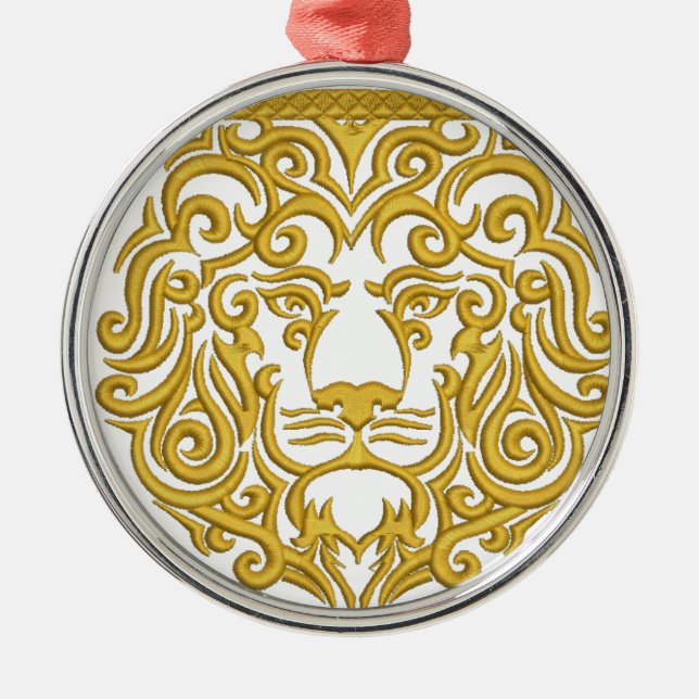 golden lion in the crown metal tree decoration (Front)