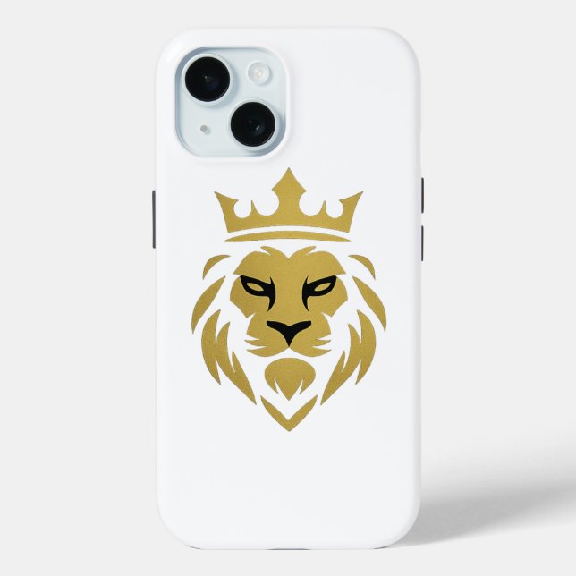 🦁 Golden Lion Luxury Phone Case – Powerful & Bold (Back)