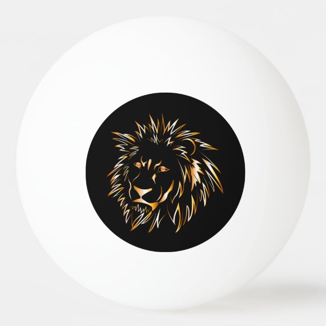 Golden lion ping pong ball (Back)