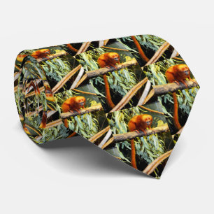 Golden Lion Tamarin Peering,  Neck Tie