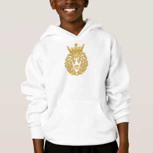 Golden Lion with Crown - Majestic Embroidery Style