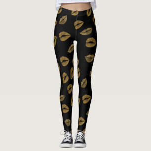 Golden Lips Leggings