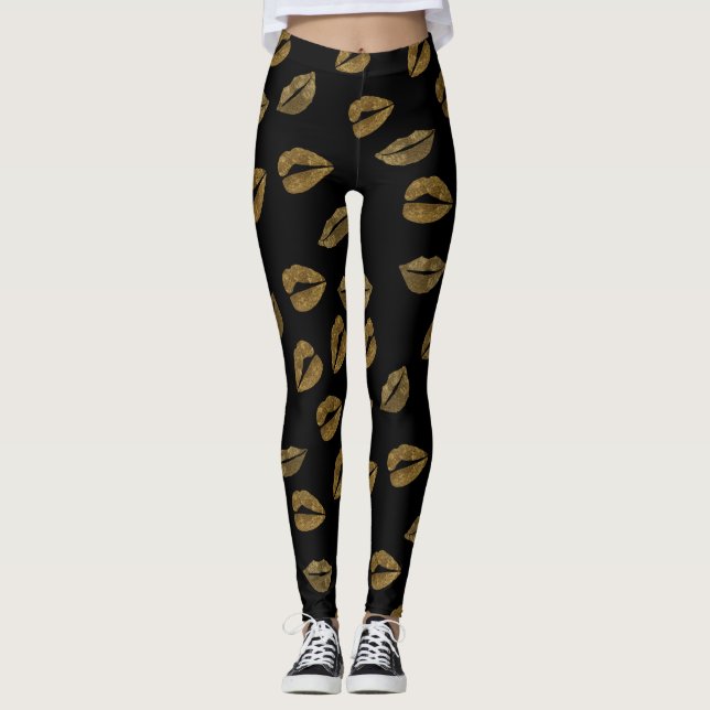 Golden Lips Leggings (Front)