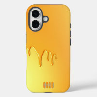 Golden Liquid Dripping Abstract