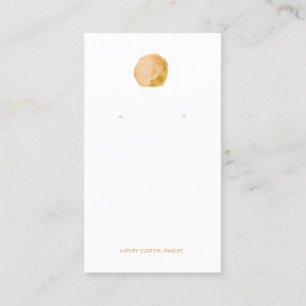 Golden Logo Circle Earring Display Business Card