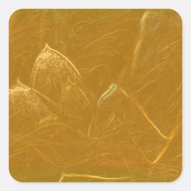 GOLDEN LOTUS2 SQUARE STICKER (Front)