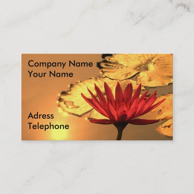 Golden Lotus Business Card (Front)
