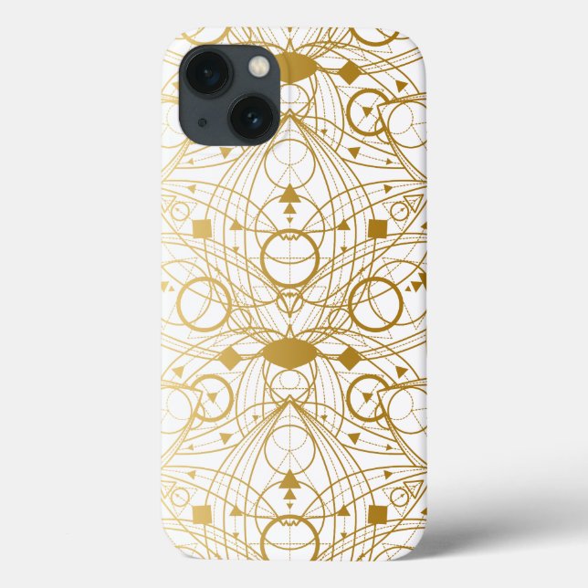 Golden Lotus Design Luxury Case-Mate iPhone Case (Back)