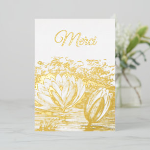 golden lotus flowers - Merci Foil