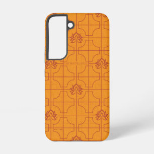 Golden Lotus Grid Pattern - The White Lotus Samsung Galaxy Case