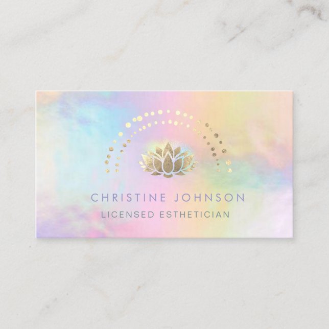golden lotus logo business card (Front)