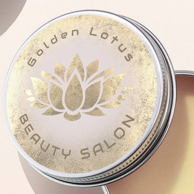 Golden Lotus logo Classic Round Sticker (Creator Uploaded)