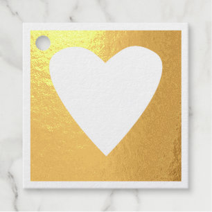 Golden Love Heart frame Favour Tags