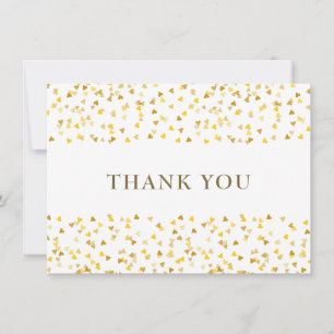 Golden Love Hearts Thank You