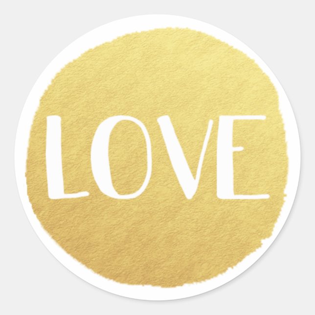 Golden Love Holiday Sticker (Front)