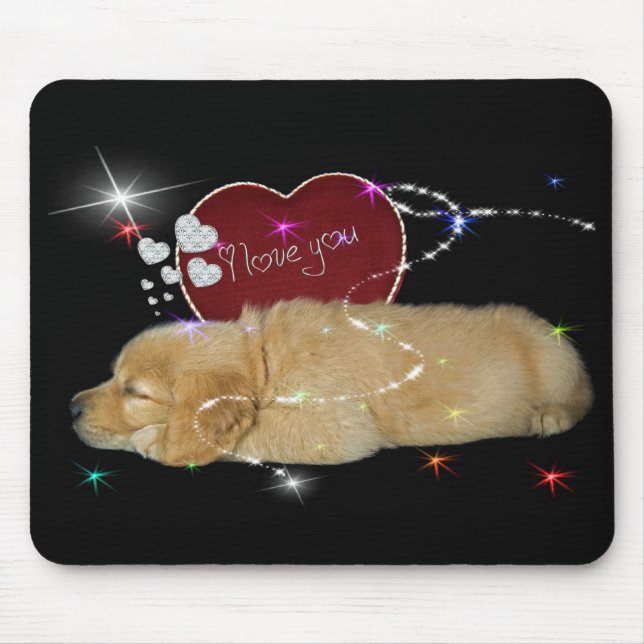Golden Love Mouse Mat (Front)