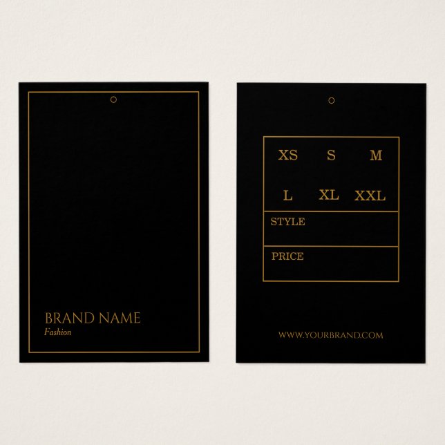 Golden Lux Modern Hang Tags (Front & Back)