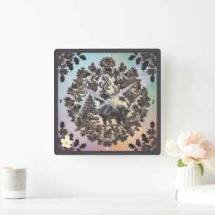 "Golden Luxe" Square Wall Clock