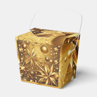 Golden, luxurious favour box