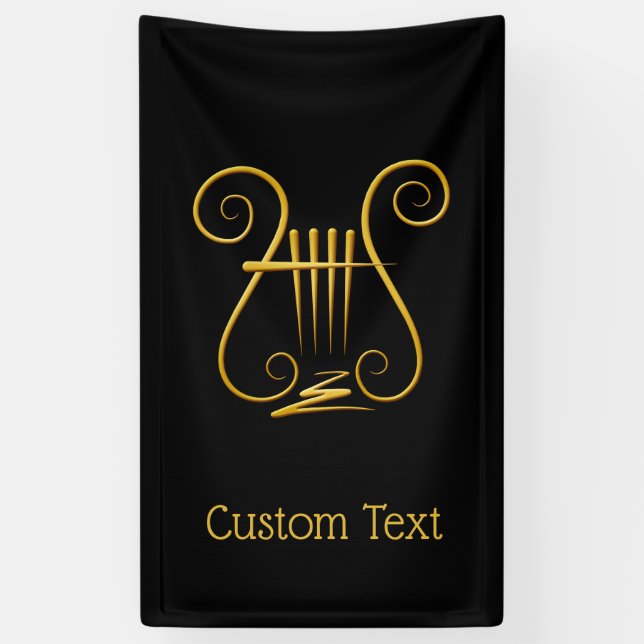 Golden Lyre Banner (Vertical)