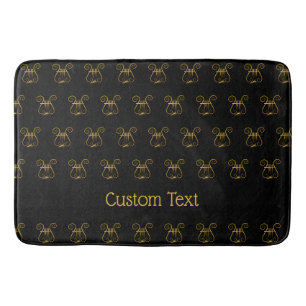 Golden Lyre Bath Mat