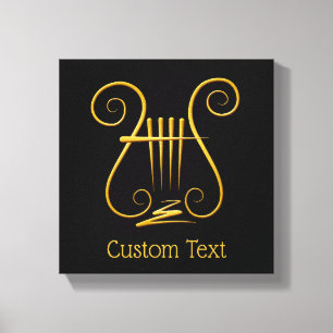 Golden Lyre Canvas Print