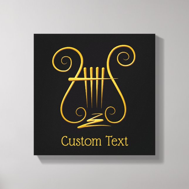 Golden Lyre Canvas Print (Front)