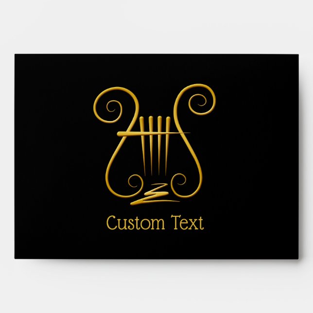 Golden Lyre Envelope (Front)