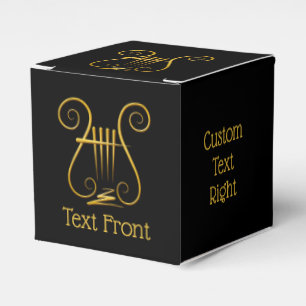 Golden Lyre Favour Box