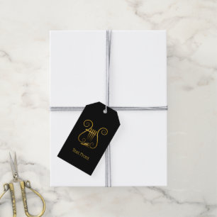 Golden Lyre Gift Tags