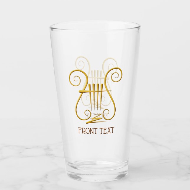 Golden Lyre Glass (Front)
