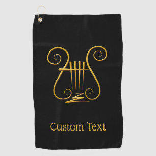 Golden Lyre Golf Towel