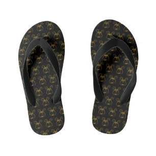 Golden Lyre Kid's Flip Flops