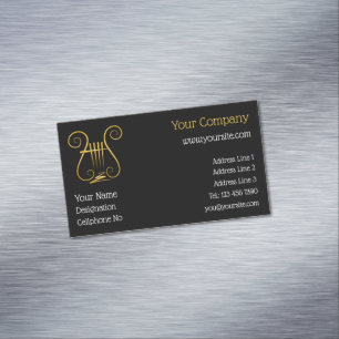 Golden Lyre Magnetic Business Card