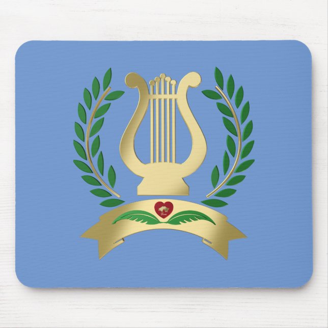 Golden lyre mouse mat (Front)