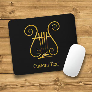 Golden Lyre Mouse Mat