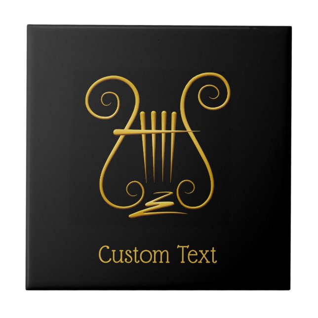Golden Lyre Tile (Front)