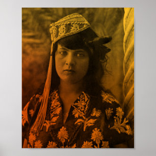 Golden Maghreb Jewish Tunisian Djerba Girl Female  Poster