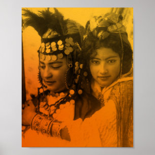 Golden Maghreb Ouled Naïl Berber Girl Female Woman Poster
