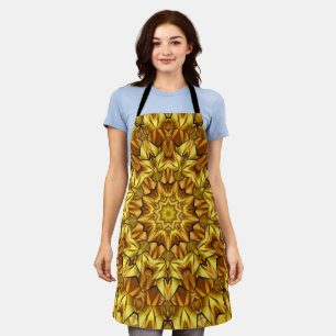 Golden Mandala Antique Abstract Design-63495 Apron