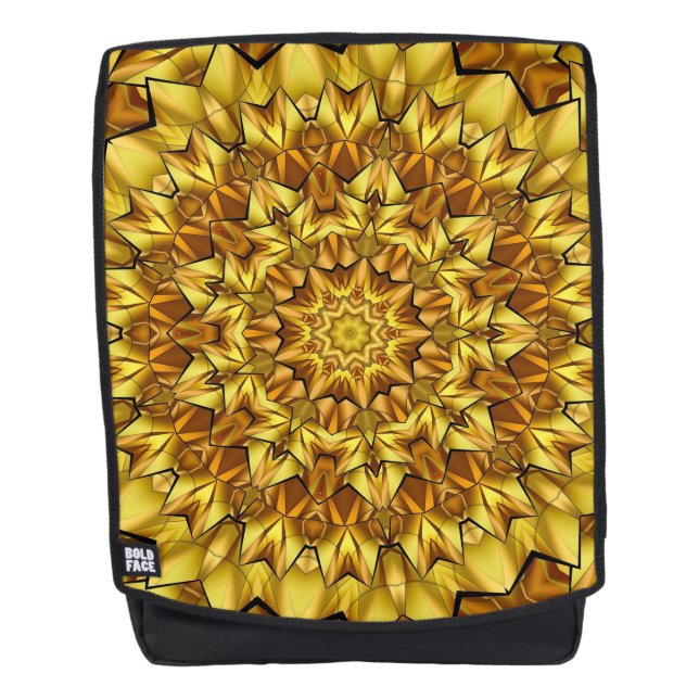 Golden Mandala Antique Abstract Design-63495 Backpack (Front)