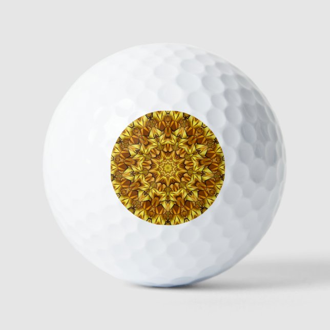Golden Mandala Antique Abstract Design-63495 Golf Balls (Front)